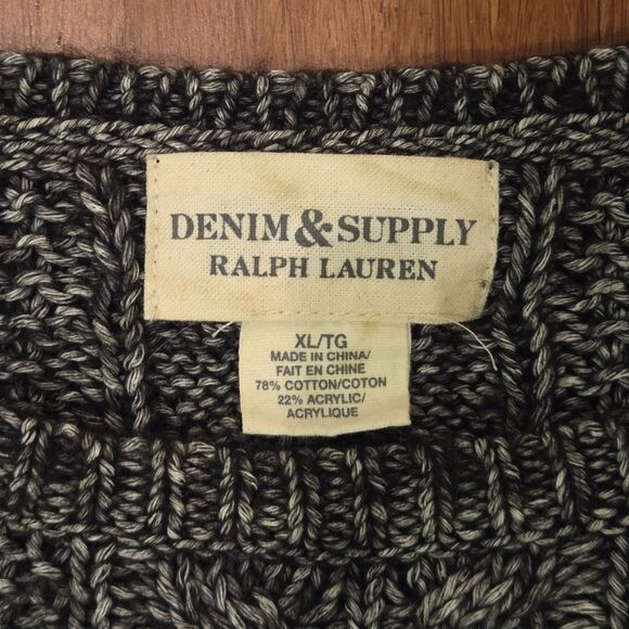 Denim & Supply Ralph Lauren Marled Cable Knit Women's XL Sweater - Picture 4 of 8